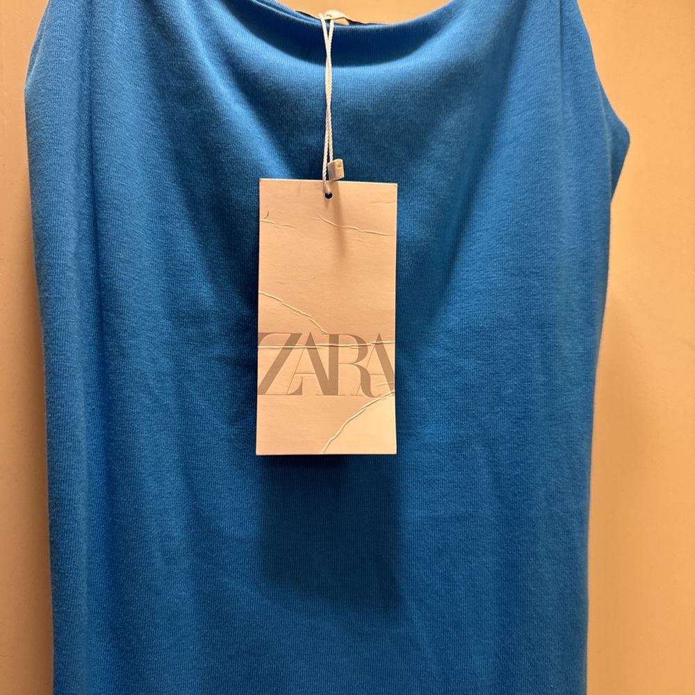 Zara Vibrant Blue Sleeveless Dress